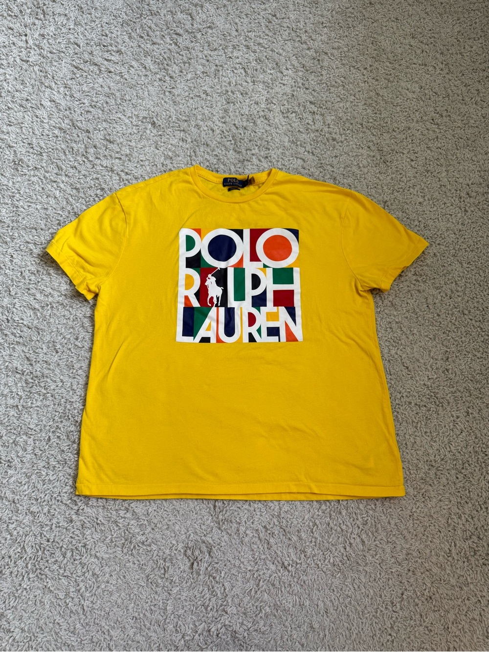 Polo by Ralph Lauren Yellow Logo Short Sleeve Tee